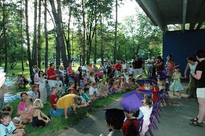 Celebrating at Montessori Kindergarden Graduation in Brighton
