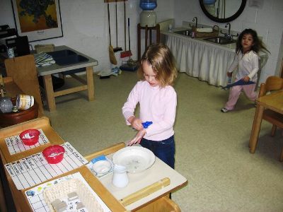Concentrating at Preschool in Brighton